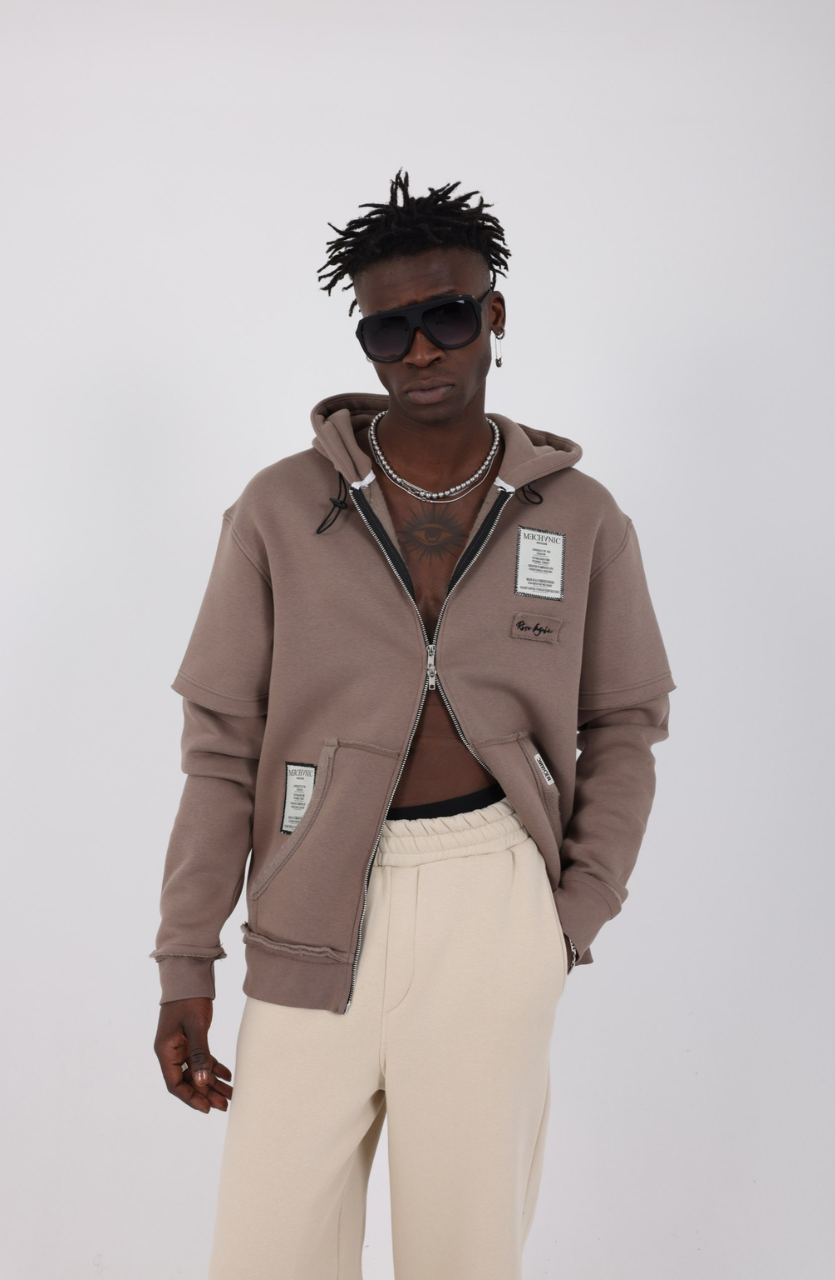 HOODIE MECANIC BROWN MCH74