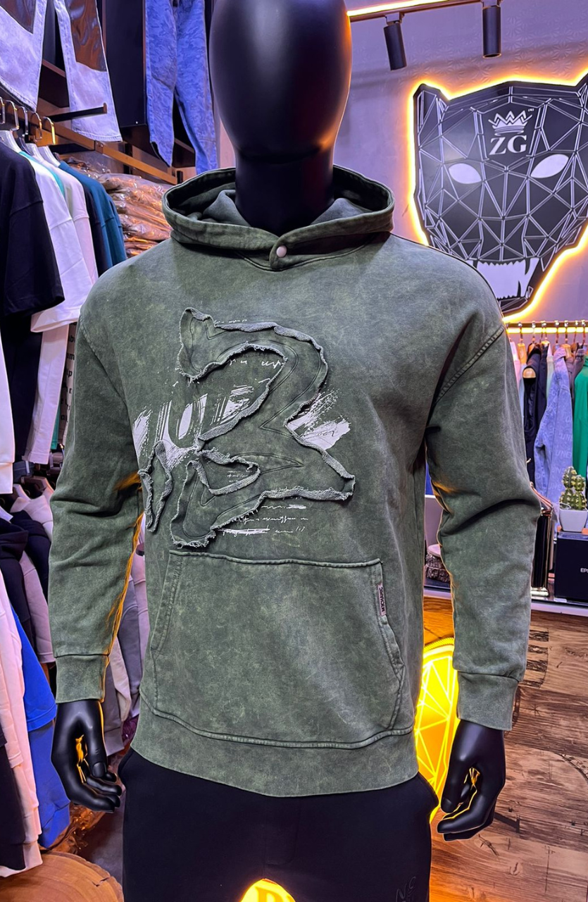 HOODIE MECANIC GREEN MCH056