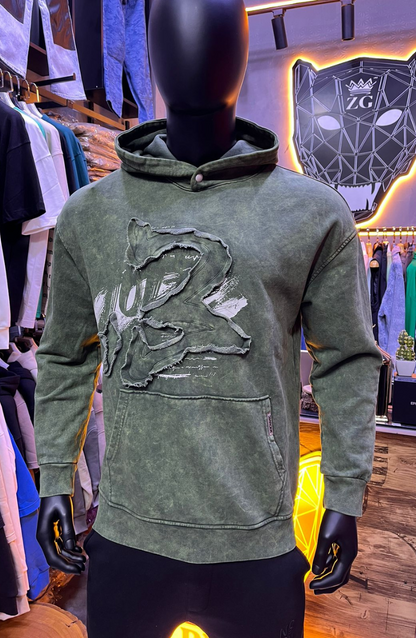 HOODIE MECANIC GREEN MCH056