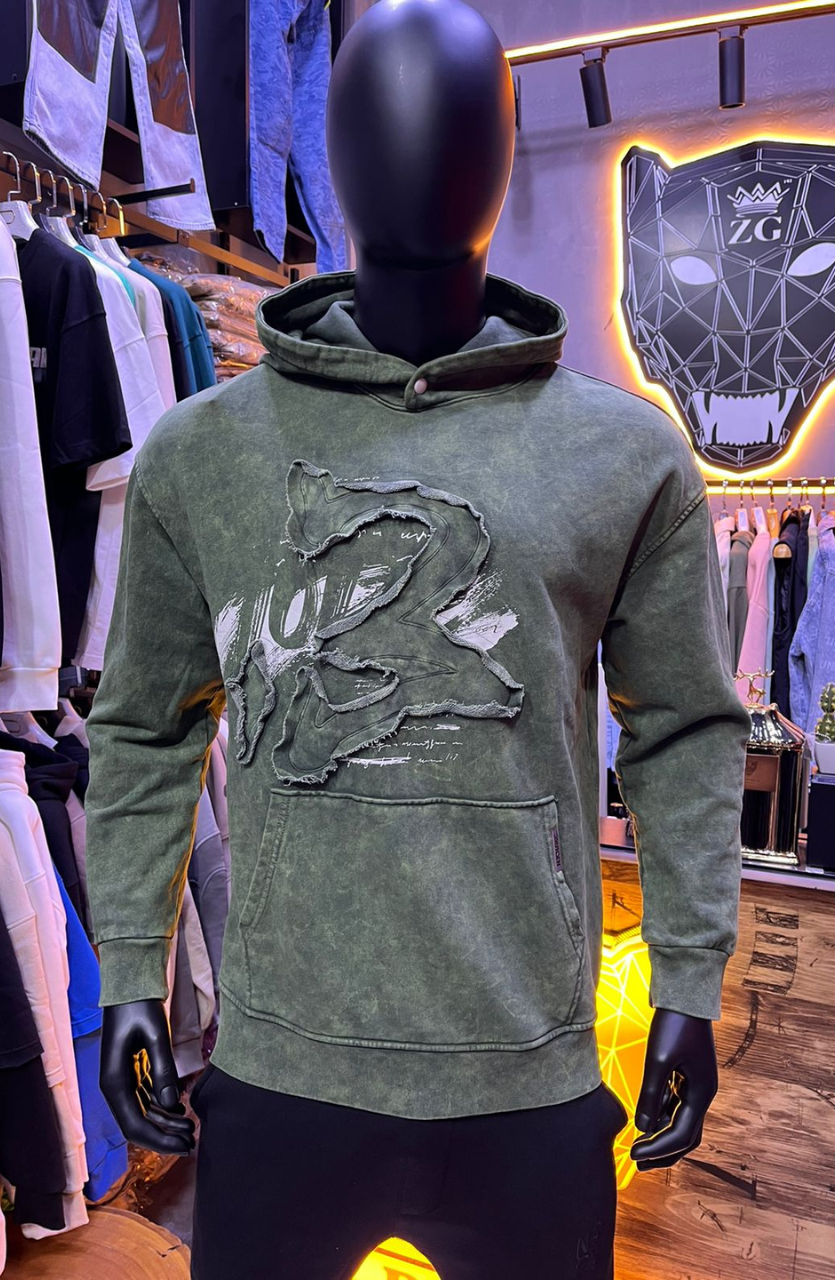 HOODIE MECANIC GREEN MCH056