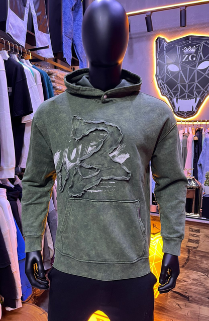 HOODIE MECANIC GREEN MCH056