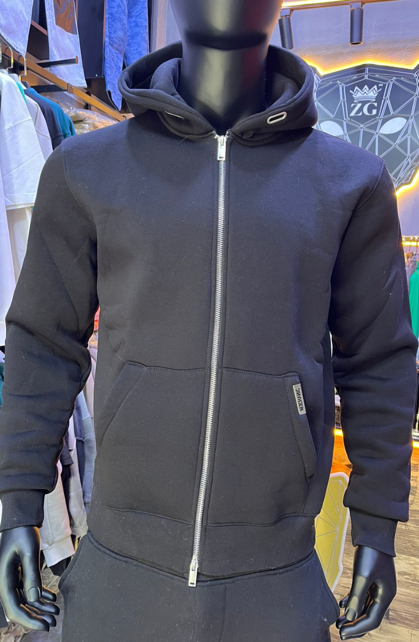 HOODIE MECANIC BLACK SIMPLE