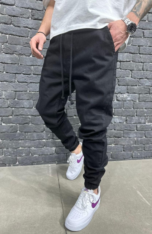 JEANS JOGING BLACK C1170