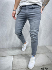 JEANS GREY SIMPLE B6870