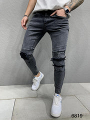 JEANS BLACK SLIM  B6819
