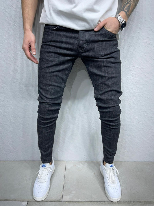 JEANS NOIR SIMPLE B6855