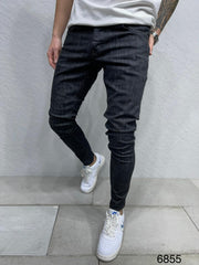 JEANS NOIR SIMPLE B6855