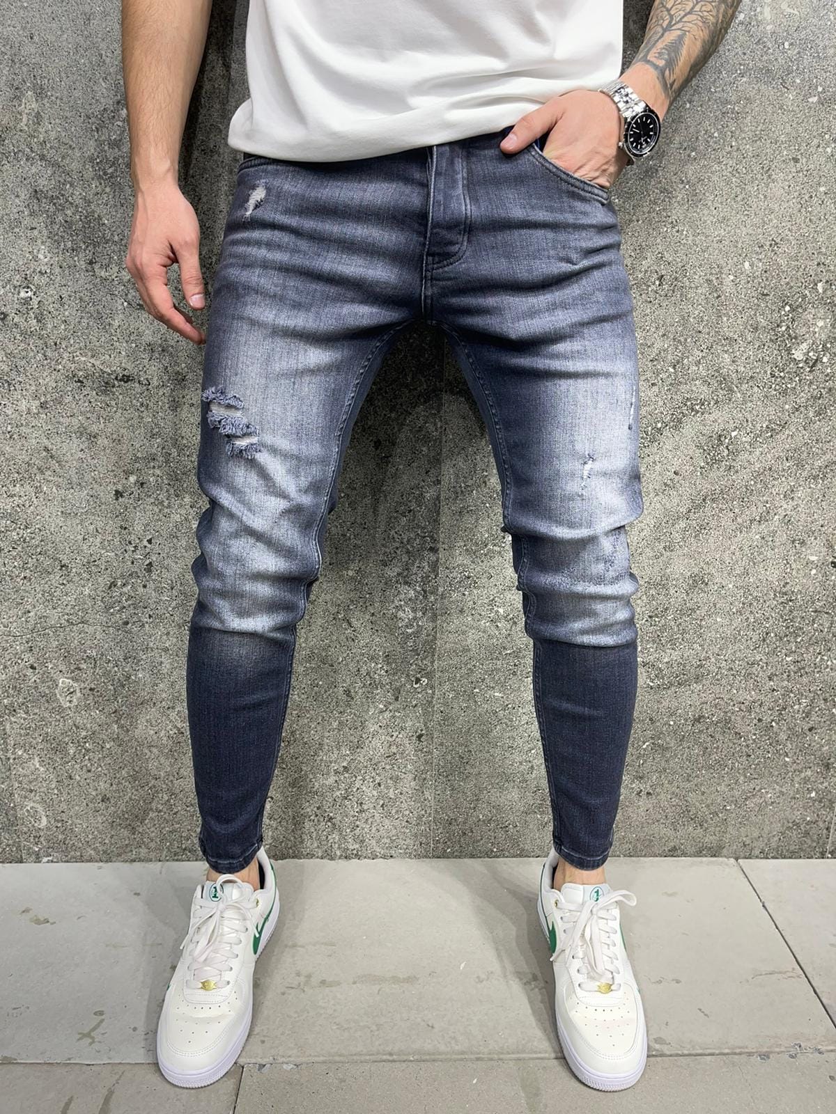JEANS GRIS B7896