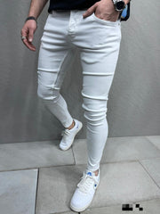 JEANS WHITE SIMPLE B7038