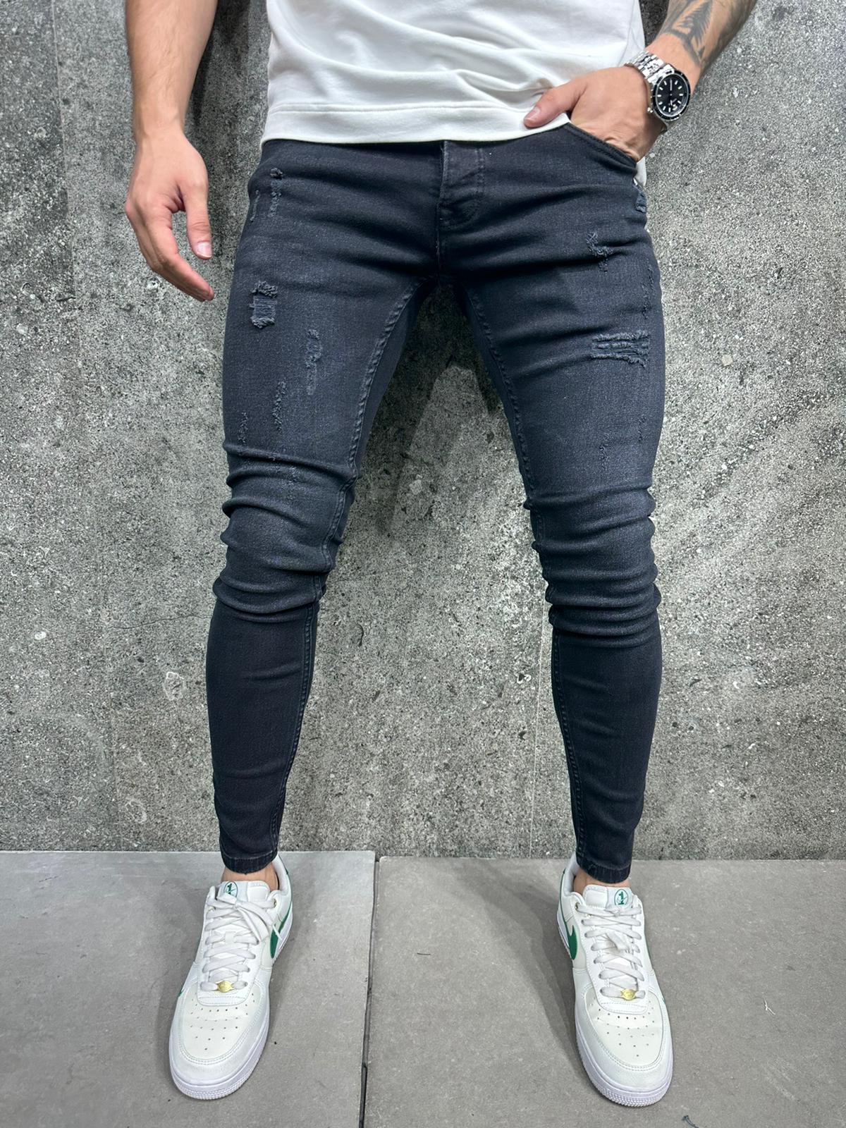 JEANS BLACK SLIM B8699