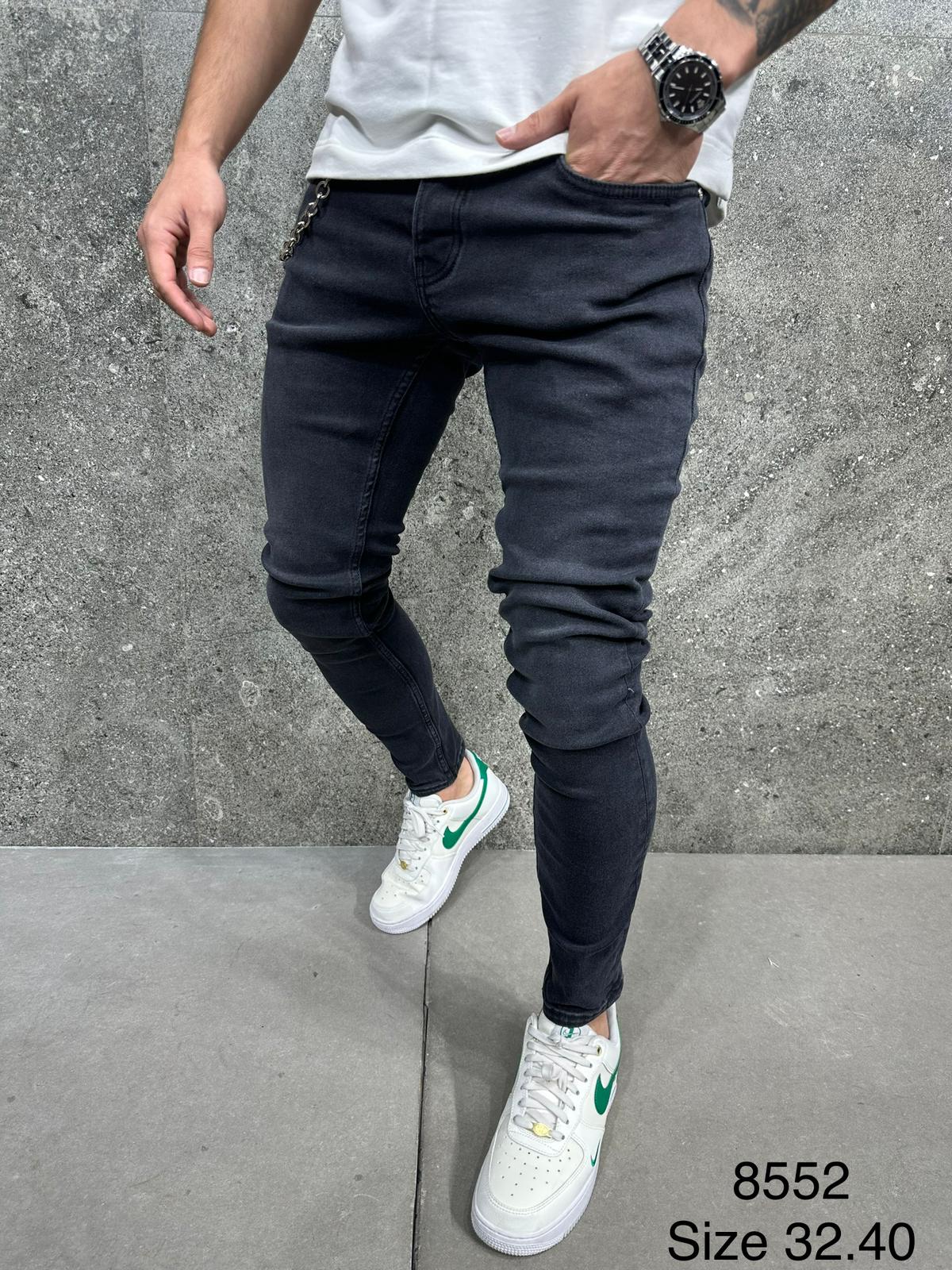 JEANS SLIM BLACK B8552