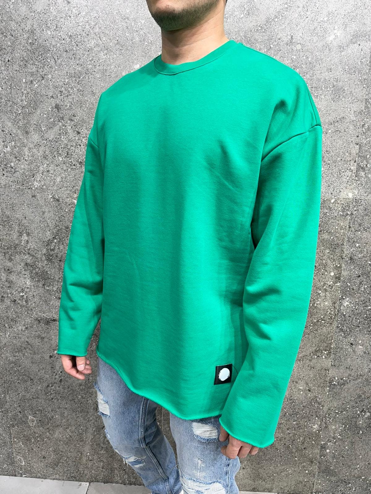 SWEAT OVER SIZE GREEN 6280