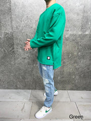 SWEAT OVER SIZE GREEN 6280