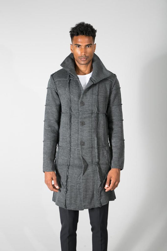 tricot homme gris noir T3830