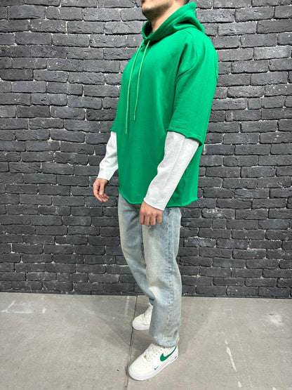 CAPUCH OVER SIZE GREEN 6342