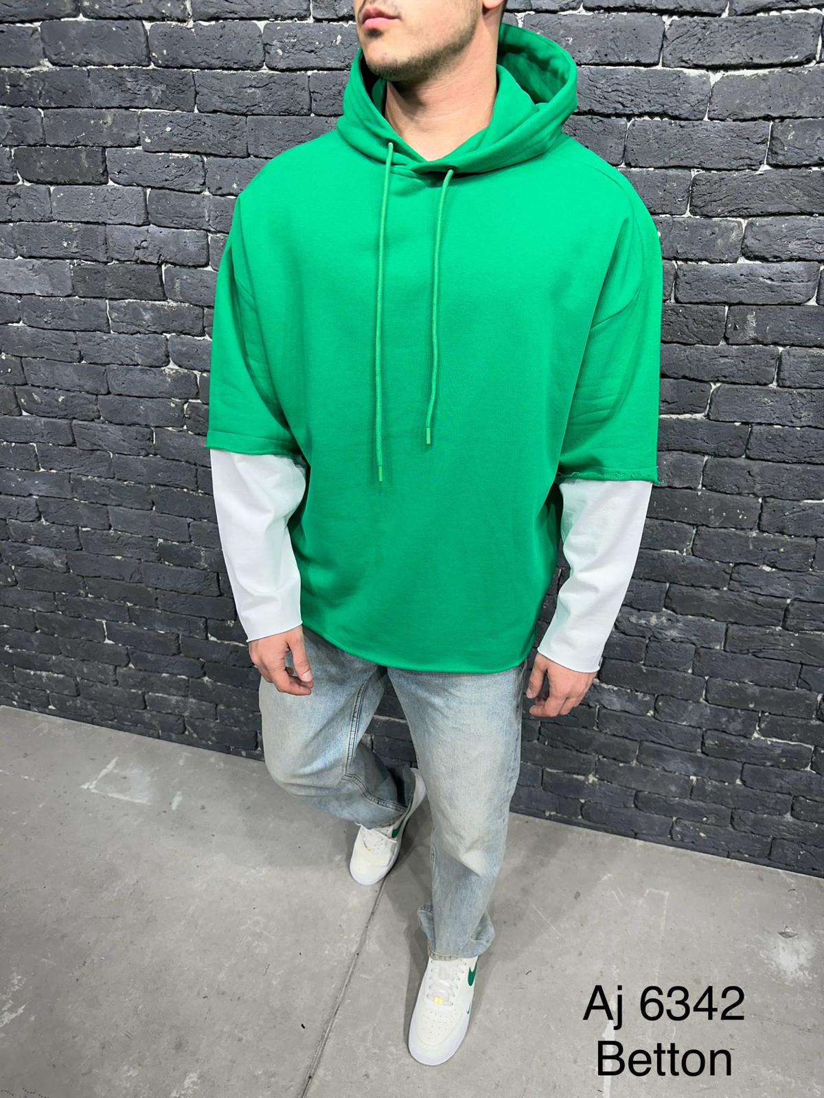 CAPUCH OVER SIZE GREEN 6342
