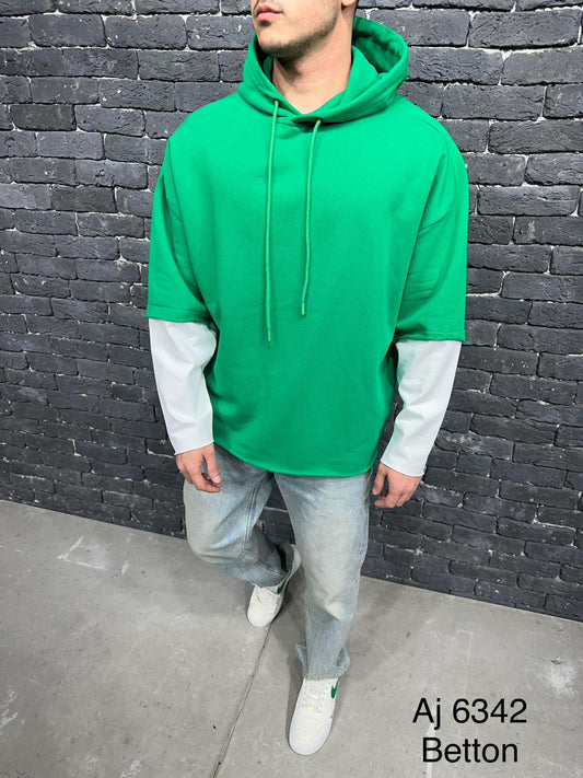 CAPUCH OVER SIZE GREEN 6342