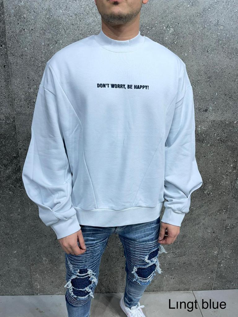 sweat over size light blue 6227
