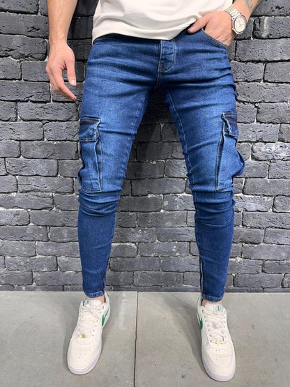 JEANS CARGO  BLUE B8867