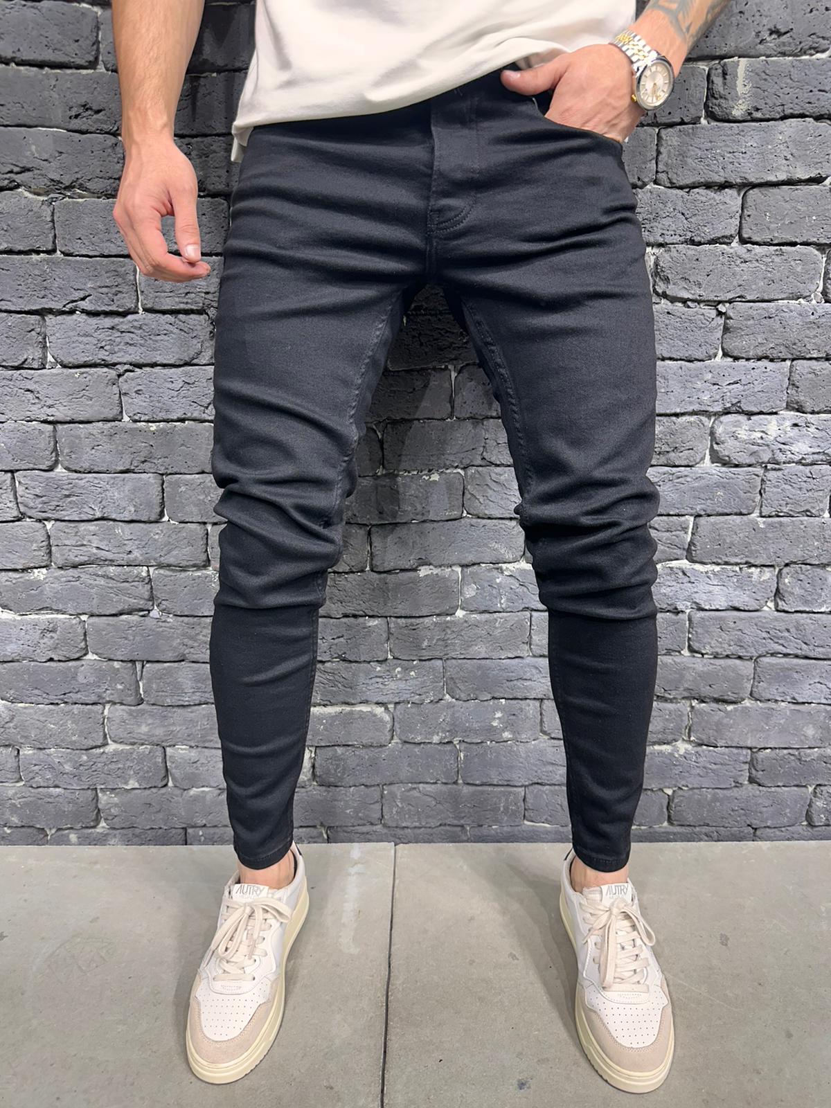 JEANS BLACK SLIM  B8948