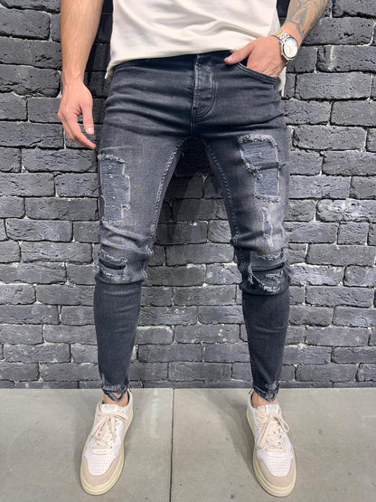 JEANS BLACK  SLIM Déchiré B8847