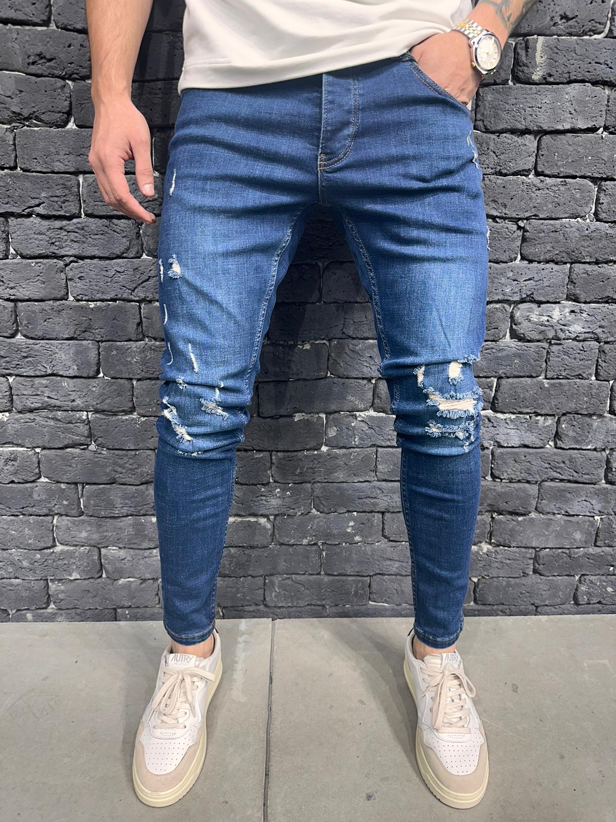 JEANS BLUE Déchiré B7920