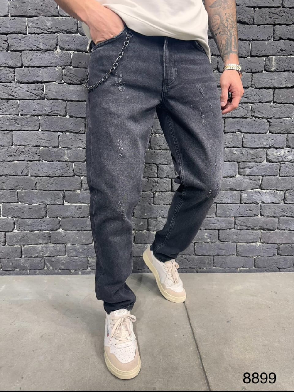 JEANS  BLACK  B8899