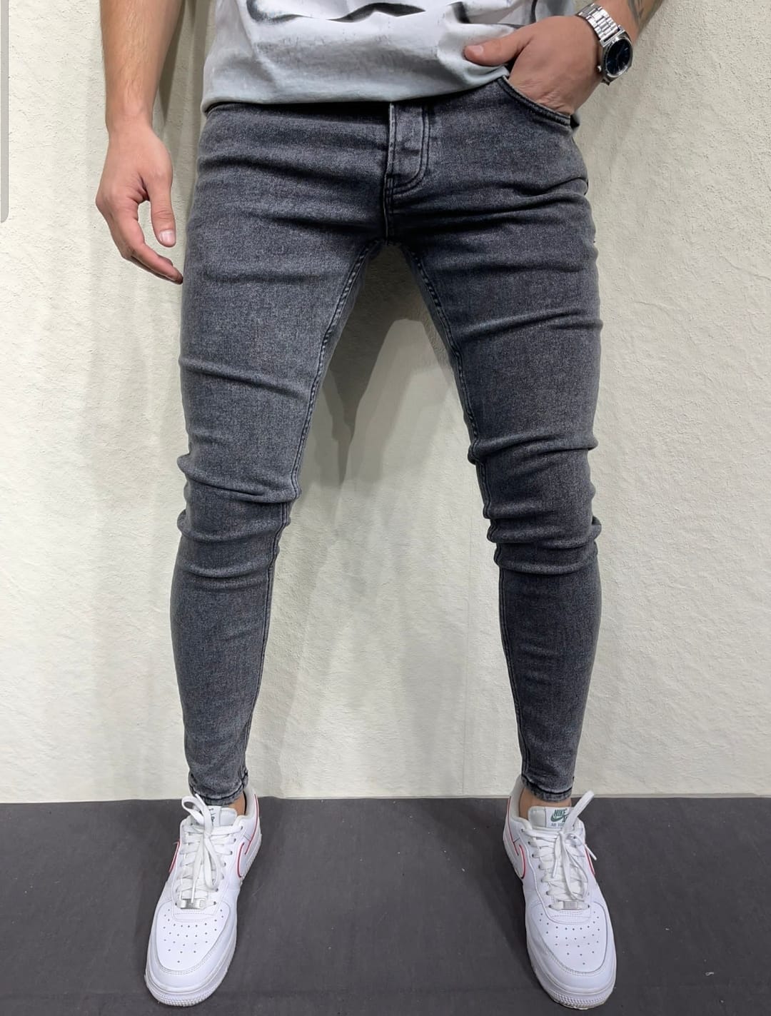JEANS GREY SLIM  B8410