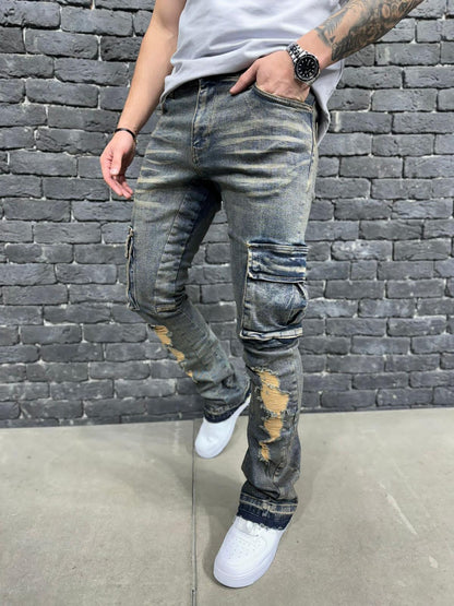 JEANS BAGGY CARGO MINT B9098