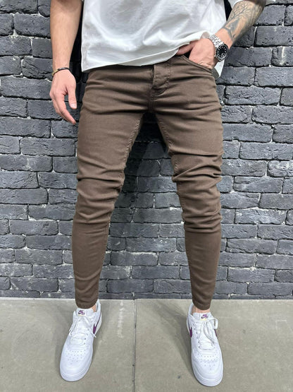 JEANS SLIM BROWN  B9110