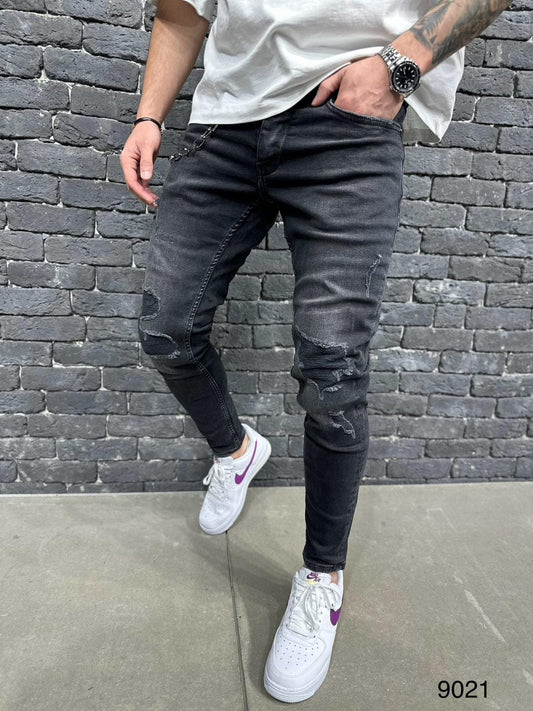 JEANS SLIM BLACK B9021
