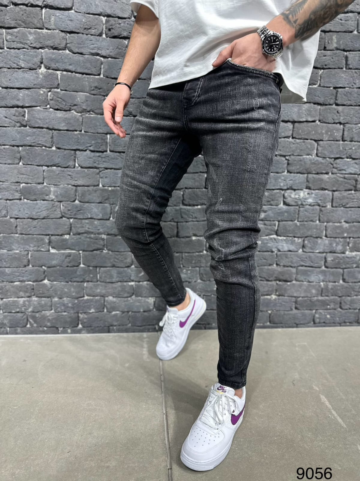 JEANS SLIM BLACK B9056