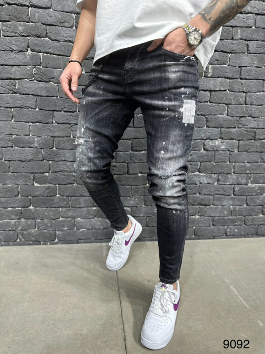 JEANS SLIM BLACK B9092
