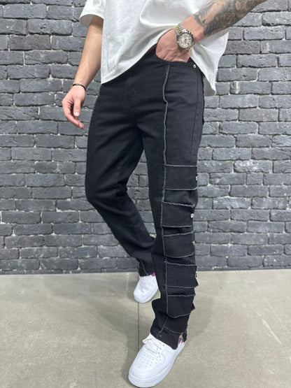 JEANS BAGGY BLACK B9090