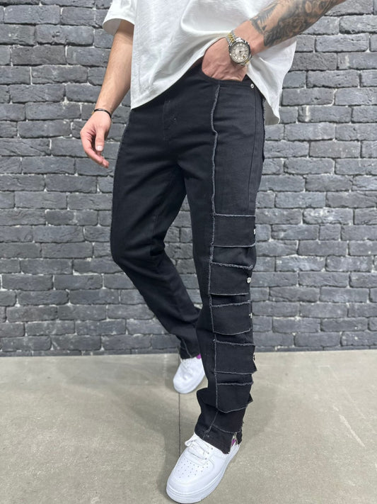 JEANS BAGGY BLACK B9090