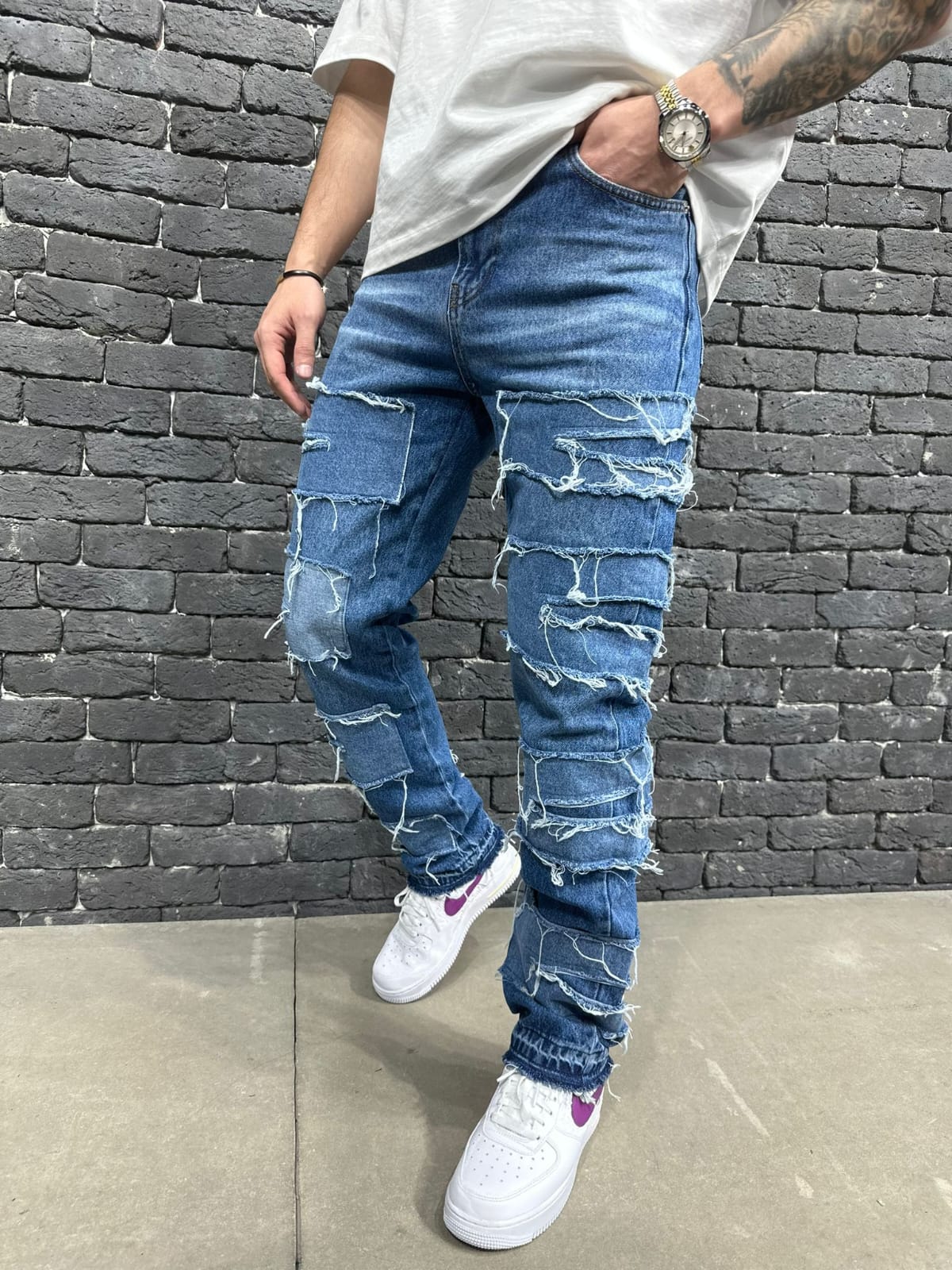 JEANS BAGGY BLUE B9104