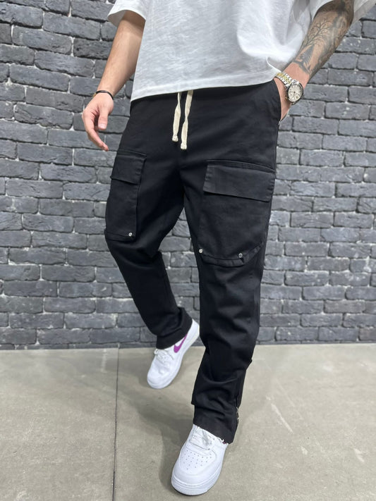 PANTALON CARGO BLACK RS007