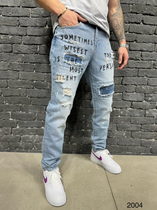 JEANS SLIM BLUE AT 2004