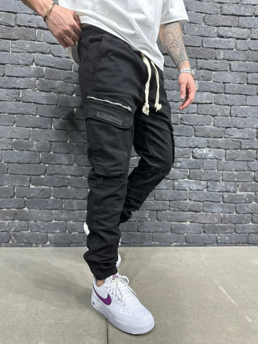 JEANS CARGO BLACK ES 3088