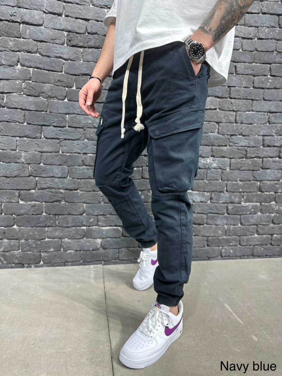 JEANS CARGO NAVY BLUE ES 3088
