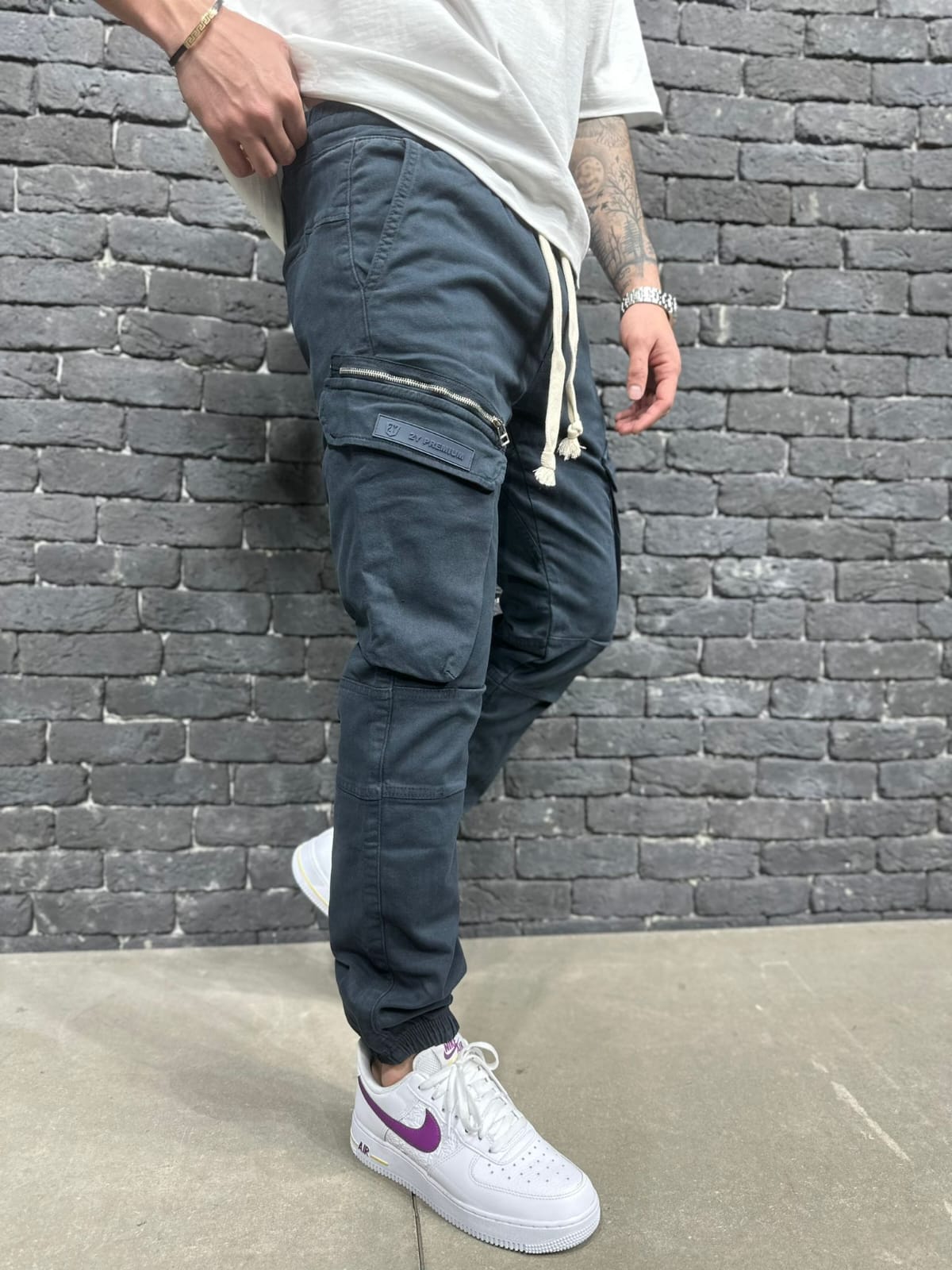 JEANS CARGO NAVY BLUE ES 3088