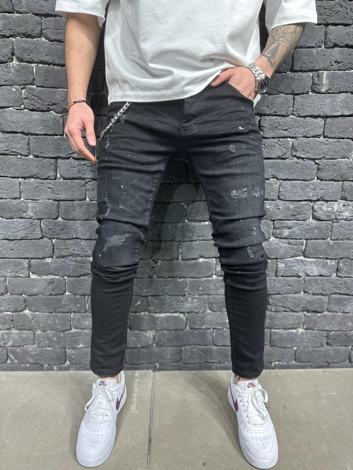 JEANS SLIM BLACK MRC 7011