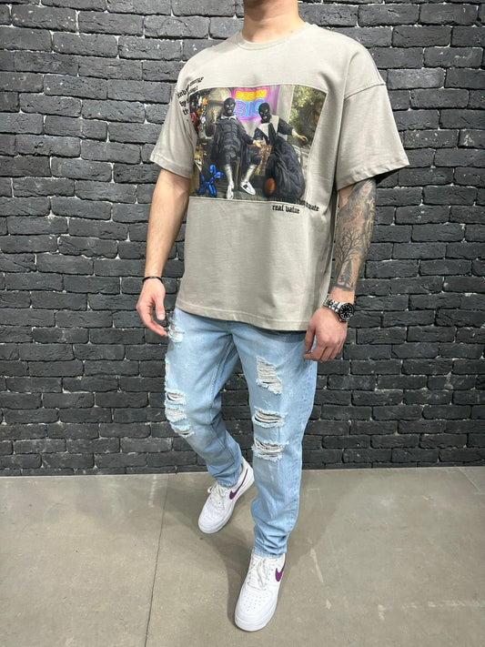 T-SHIRT OVERSIZE GREY BRS021