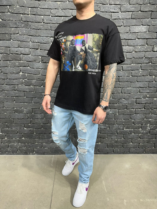 T-SHIRT OVERSIZE BLACK BRS021