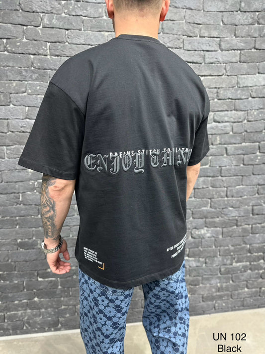 T-SHIRT OVERSIZE BLACK UN102