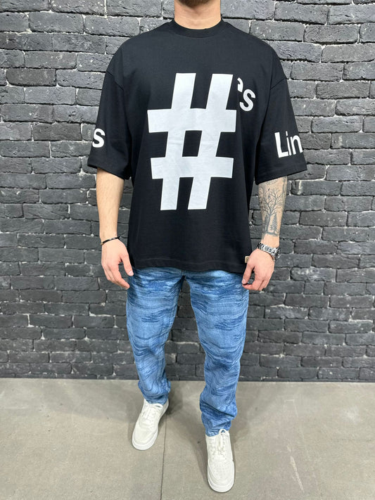 T-SHIRT OVERSIZE BLACK AJ6414