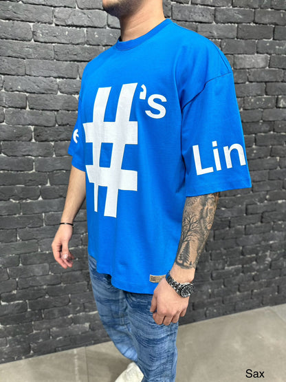 T-SHIRT OVERSIZE SAX AJ6414