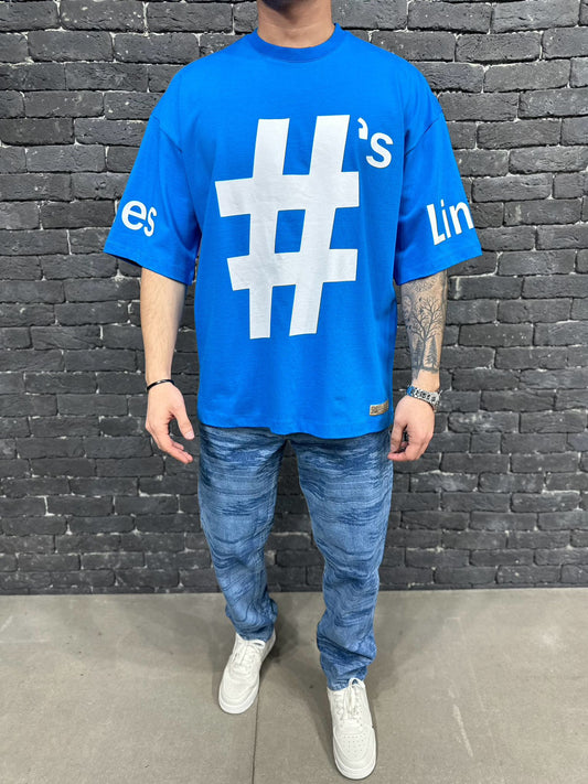 T-SHIRT OVERSIZE SAX AJ6414