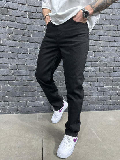 JEANS BLACK DROIT  B9181