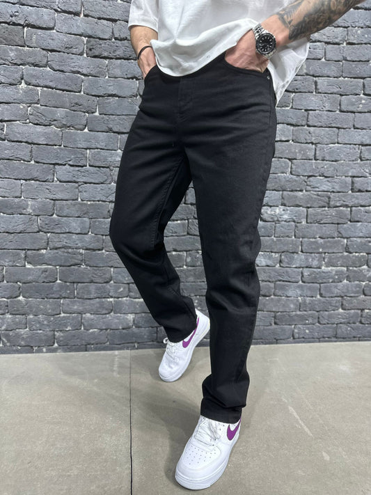 JEANS BLACK DROIT  B9181